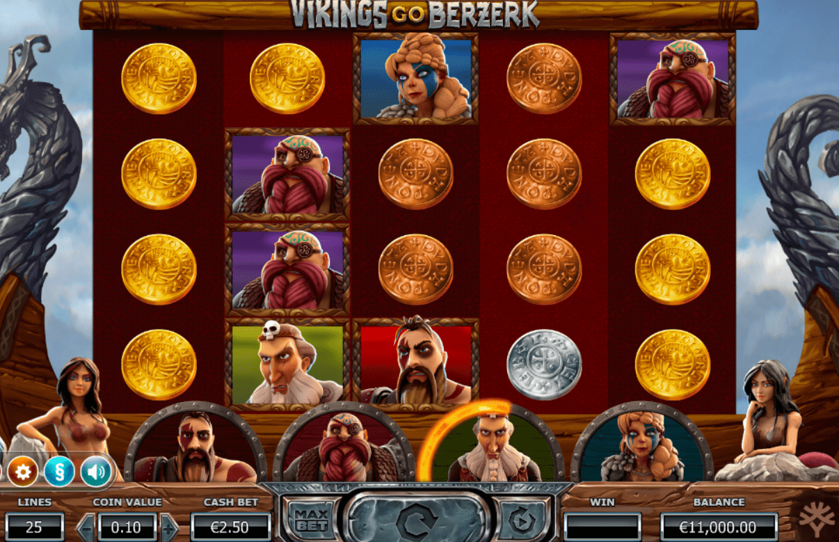 Vikings Go Berzerk playgrid and symbols